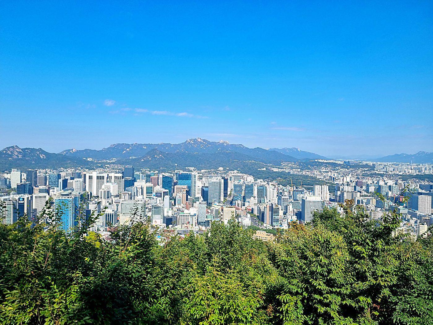 정상에서 내려다본 서울